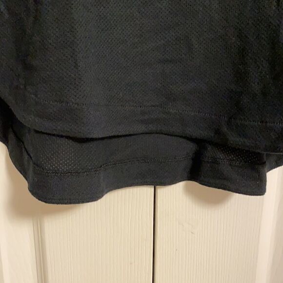 Nancy Rose Performance Black Mesh Open Back Top - Picture 3 of 7